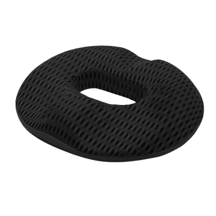 Cojín de espuma viscoelástica para asiento de Donut, almohada antihemorroides para silla de coche y oficina, cojín de masaje para el trasero - 1