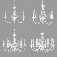 Luz colgante de vela blanca, lámpara colgante de cadena de altura ajustable para sala de estar, cocina, Isla, comedor, Vestíbulo - details 0
