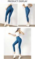 Pantalones de yoga para mujer Try to BN, malla push-pull de cintura alta, sin costuras, color nude - details 1