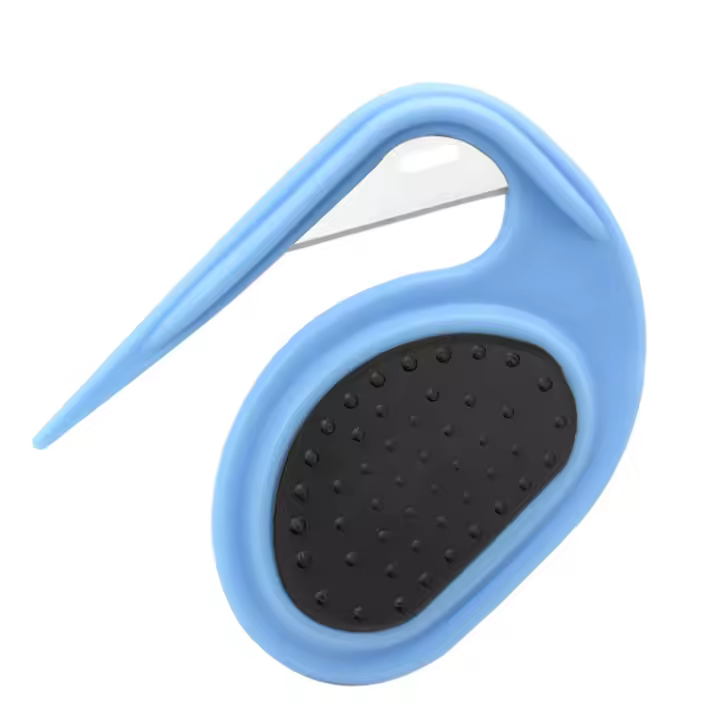 Peines desenredantes para perros y gatos, recortadores de pelo, suministros para mascotas (Color azul 3 piezas) - 1