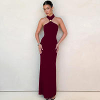 Elegante Vestido de Verano 2025 Cuello Alto sin Mangas con Ranura Lateral - details 4