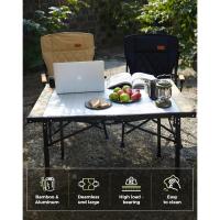 Mesa plegable enrollable de camping de aluminio portátil con bolsa de transporte - Mesa de picnic con soporte de hasta 80 kg - details 19