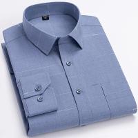 Camisa de manga larga para hombre, blusa informal, suave, antiarrugas, Formal, a rayas, de corte Regular, talla grande 7XL, 2024 - details 7