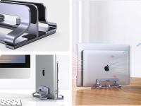 Ugreen Soporte de Portátil Vertical Ajustable 2 Ranuras Compatible con MacBook Pro/Air, Matebook, HP, iPad, Tablet Gris - details 5