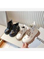 Botas de cuero bordadas para niños y niñas, botines de princesa versátiles, diseño a la moda, otoño - details 1