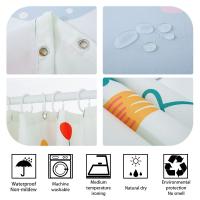 Cortinas de ducha de tela impermeable con ganchos, accesorios para el hogar, decoración creativa para Baño - details 1