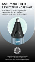 Kemei-cortadora de pelo eléctrica 3 en 1 para hombre, máquina de afeitar inalámbrica, recargable, para Barba - details 3