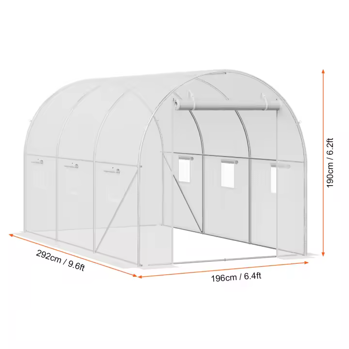 SucceBuy Walk - in Invernadero de túnel, túnel de invernadero Hoop House, casa caliente para plantas con marco de acero galvanizado - 1