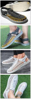 Sandalias deportivas informales para hombre, zapatos planos de goma, ligeros, antideslizantes, duraderos, con correas, color negro - details 2