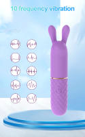 Mini vibrador de bala con carga USB para mujer, estimulador de 10 velocidades de clítoris, masturbación erótica, productos para adultos, Juguetes sexuales - details 1