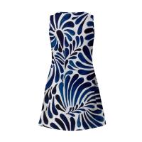 BUNO-Vestido veraniego informal con bolsillos para mujer, vestido playero bohemio, blusas estampadas, camisetas, vestido holgado con cuello en V - details 17