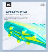 Zapatos de fútbol para hombre de alta calidad con diseño transpirable de disciplina cruzada, con perforación de uñas, adecuados para fanáticos de los deportes. - details 7