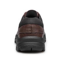 Abnkarwin Zapatos Casuales para Hombres de Cuero Genuino Tamaño Grande para Primavera y Otoño en Negro y Marrón Anti-Deslizante para Exteriores Material de Punta de Cuero Natural - details 14