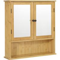 Puertas Espejo, Mueble 1 Estante Ajustable y 1 Compartimiento Abierto, Cocina y Dormitorio, 56x14x58 cm - details 0