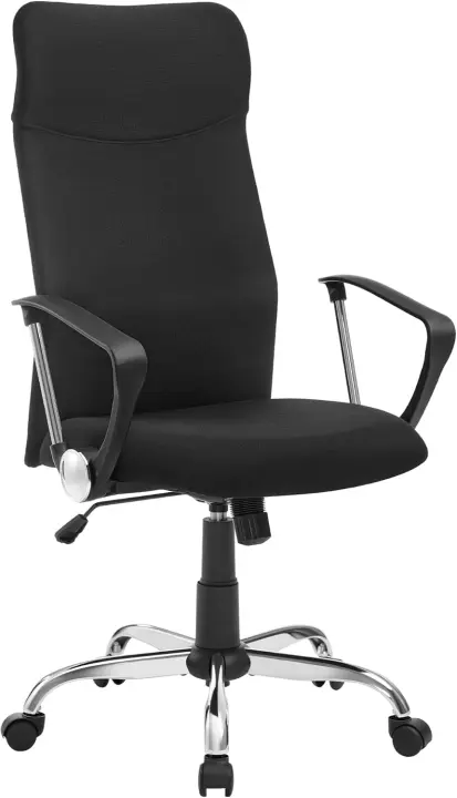 Silla de Oficina Ergonómica Asiento Giratorio Acolchado Regulable en Altura y Inclinable - 1