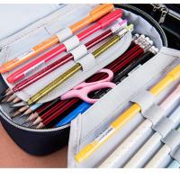 Gran Estuche de Lápices con Cerradura de Contraseña Color Sólido Duradero Para Oficina o Escuela - details 4