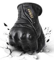 Guantes de cuero auténtico para motocicleta, manoplas Retro Vintage de invierno a prueba de viento, diseño táctil, malla transpirable a prueba de golpes, Palma antideslizante - details 1