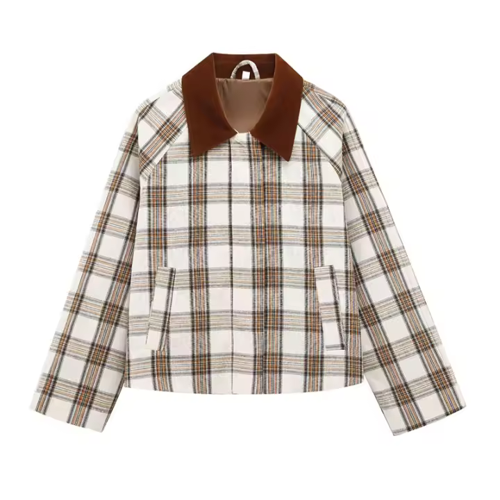 Chaqueta con cuello Cher y manga S g de gama alta para primavera 2025, nueva moda - 1