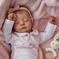 Muñeca de simulación de bebé reborn, cuerpo de tela, 19 pulgadas - details 0