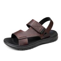 Sandalias de hombre verano ocio playa vacaciones al aire libre masculino Retro cómodo Casual sandalias de cuero hombres chanclas - details 0