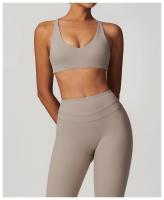 Sujetador de Yoga para Mujer de Nylon Sexy Cruz Transpirable para Gimnasio Top de Primavera/Verano - details 1