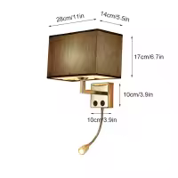 Lámparas de pared minimalistas modernas, iluminación LED E27 para sala de estar, dormitorio, cabecera, decoración de sombra de textura rectangular - details 1