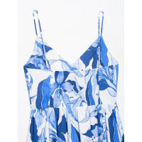 BUNO-2025 vestido con tirantes y estampado de flores, falda larga floral holgada con temperamento, novedad de verano, ropa para mujer - details 7
