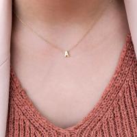Collar con inicial de acero inoxidable para mujer, Gargantilla con letras cortadas de Color dorado, con un solo nombre, colgante, regalo de joyería, envío directo - details 5