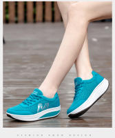 Zapatos deportivos de marca para mujer, zapatos tonificantes para aumentar la altura de 5 Cm, zapatillas de deporte con cuña, zapatos mecedores transpirables, zapatos con plataforma para sacudir - details 23