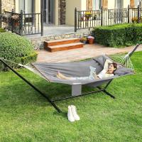 Hamaca de Exteriores Cama Columpio de Madera 2 Barras 2 Almohadas Carga Máxima 300kg - details 1