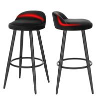 Taburete de Terciopelo Silla de Barra de Cocina con Resalto Mueble de Barra de Alta Comodidad - details 8
