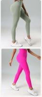 Pantalones para correr de yoga sin costuras para mujer, cintura alta, control abdominal, monos deportivos, levantamiento de cadera, calcetines de entrenamiento elásticos, 30 - details 9