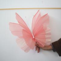 Nuevo Mariposa Artificial de 30/50cm, gasa gigante para exteriores, mariposa falsa, hilo de seda 3D, accesorios de fotografía de mariposa - details 10