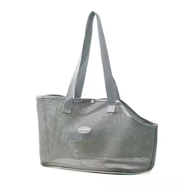 Bolso portátil de malla para cachorros y gatos, bolso de hombro suave y transpirable para cachorros, bolsas de viaje ligeras antiescape para mascotas - 1