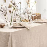 Fiestas de boda en el hogar, decoraciones para mesa de comedor navideña, manteles de cocina, manteles de textura plisada suave - details 0