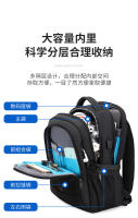 Nueva mochila, mochila informal de gran capacidad para hombres, bolsa multifuncional para ordenador de viaje de negocios, mochila para estudiantes de secundaria y secundaria - details 4