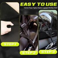 Correas para equipaje de motocicleta, tiras para casco de asiento trasero de motocicleta, cuerda elástica, cordón retráctil para atar equipaje, cuerda de fijación, correa para productos - details 2