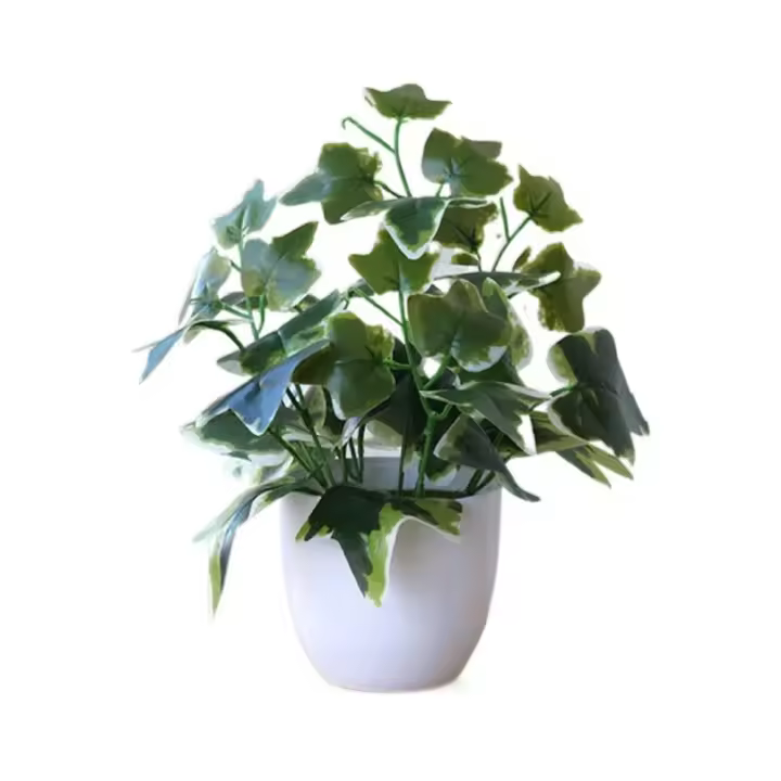 Plantas artificiales verdes bonsái para decoración del hogar, hierba de imitación realista en maceta, Scindapsus, suministros de fiesta, accesorios de fotografía - 1