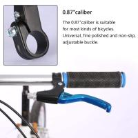 Palanca de freno para bicicleta, manillar de aleación de aluminio, Universal, 2,2 cm, para la mayoría de bicicletas, de carretera y de montaña, azul, 1 par - details 1