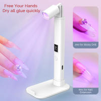 Secador portátil con soporte para uñas, lámpara de secado rápido, luz Led UV, recargable, para manicura - details 9