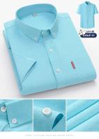 Camisa básica 100% algodón puro, manga corta, casual, business, Oxford, amarillo, blanco, regular USTE, ropa social hombre - details 16