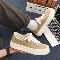 Nuevos zapatos con plataforma elevadora para hombre, diseño informal y grueso, suela de goma blanca, calzado deportivo de lona a la moda para hombre, Wenzhou 44 - details 8