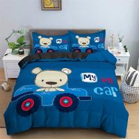 Cubierta de Edredón con Diseño de Oso de Dibujos Animados Microfibra 2/3PCS Ropa de Cama para Niñas y Niños Comfortable y Adorable - details 16