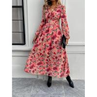 Vestido bohemio de manga larga para mujer, elegante cuello en V para vacaciones, 2025 - details 5