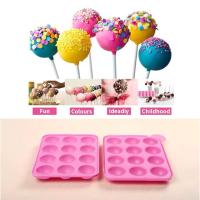 Molde para paletas de silicona de 12 orificios, moldes para pasteles con bolas de hielo y gelatina de Chocolate, molde reutilizable para postres horneados, molde antiadherente, herramientas de cocina - details 4