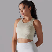 Hamidou-Sujetador deportivo para mujer, ropa interior de gimnasio, hilo Sexy, informal, a rayas, sin costuras, Top ajustado para gimnasio - details 25