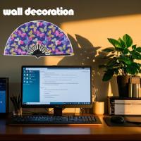 1 abanico de mariposa vibrante, reactivo a los rayos UV, diseño grande y plegable con ilusión de movimiento de baile, perfecto para bodas, Halloween, Navidad, festivales, fiestas y decoración del hogar, accesorio de baile |   Abanico decorativo |   Ventil - details 1