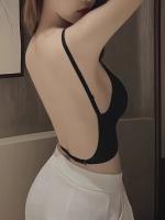 Sujetador sin costuras de 1 pieza para mujer - Tirantes ajustables, relleno extraíble, sin aros, transpirable, diseño sin espalda, lencería sexy, textura suave, cobertura discreta, material ligero para ocasiones especiales - details 8