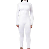 Monos de Yoga de Una Pieza de Alta Cuello Rompers de Cuerpo Conforme con Cremallera Trasera para Gimnasio y Yoga - details 7