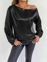 Blusa de satén de color blanco de manga larga, nueva camisa de verano para mujer - details 20